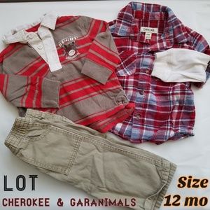 Lot baby boy Size 12 mo shirts and pants